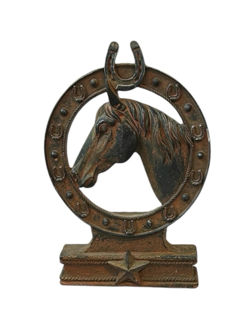 Rustic Horse Head/Horseshoe Detailed Tea Light Candle Holder